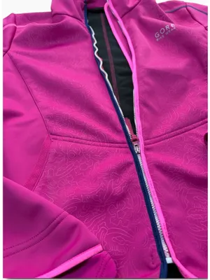 Women's Gore Bike Wear Pink & Black Hooded Cycling Jacket Size Lg thumbnail 6
