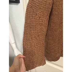 Free People Chunky Knit High Hopes‎ Cardigan Oversized Minimalist Cozy Neutral thumbnail 5