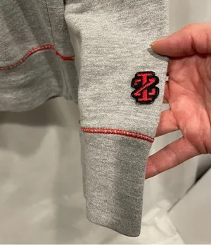 Vintage look Izod Collegiate OSU Ohio State crew neck gray kangaroo sweatshirt thumbnail 7