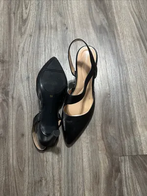 Easy Spirit Black Pointed-Toe Slingback Heels thumbnail 9