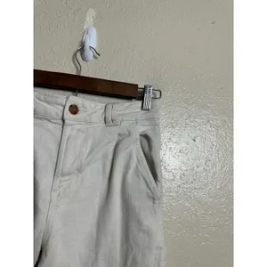 Sézane Manu Trousers in Mottled Ecru size 34 US 2 Pleated Tapered thumbnail 8