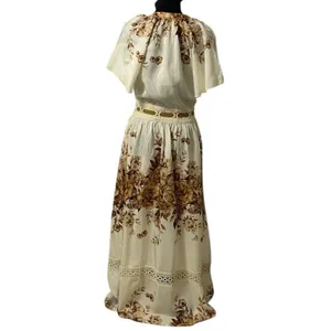 Dixie Brown & Tan Floral Print Maxi Dress(Size Small) thumbnail 2
