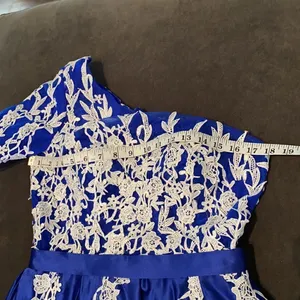 Women’s One Shoulder Full Length Blue Prom Party Dress Size 8 thumbnail 10