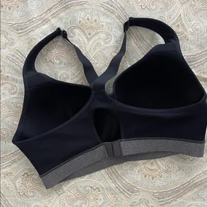 Under Armour Gray and Black Sports Bra thumbnail 4