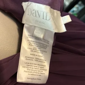 Davids Bridal sz 10 long purple formal dress thumbnail 4