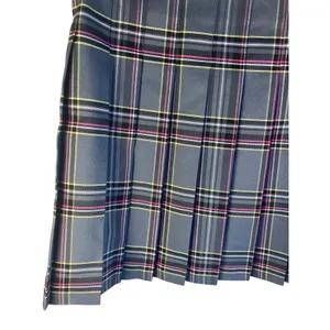 Dark Academia Womens grey, pink, neon yellow Plaid Skirt Size: See Measurements thumbnail 2