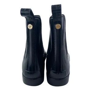 Sam Edelman Tinsley Women's Black Glossy Slip On Chelsea Ankle Rain Boots Size 9 thumbnail 3