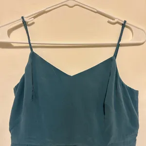 Madewell Silk Bordershine‎ Cami Dress in Teal Size 0 thumbnail 3
