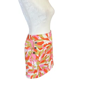 J. Crew multi colored mod splash print stretchy mini skirt with pockets size 6 thumbnail 2