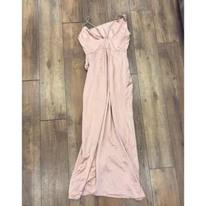 Significant Other Aria Dress Nougat Pink Satin Cowl Neck Maxi Size 6 Event Guest thumbnail 5