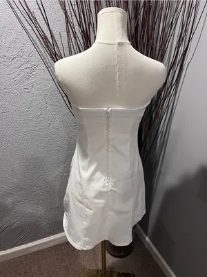 🌸Trixxi Blue And White Floral Strapless Mini Dress Size Medium🌸 thumbnail 2
