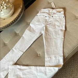 NWT Alice + Olivia Stacey Bell White BK Knee Seam Size 24 thumbnail 12