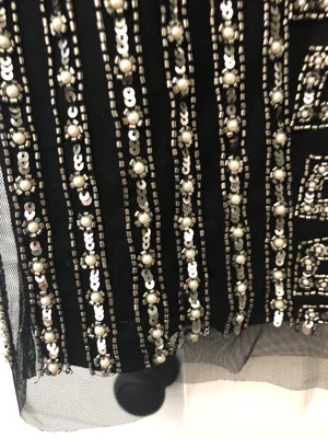 Beaded Black Mini Dress thumbnail 5