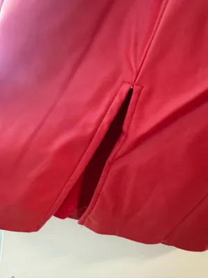 White Fox Boutique red leather strapless dress thumbnail 3