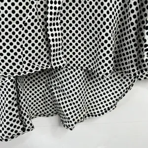 Zara Woman Size L Blouse Black Polka Dot Tie Neck Long Sleeve Flowy Long‎ Sleeve thumbnail 8