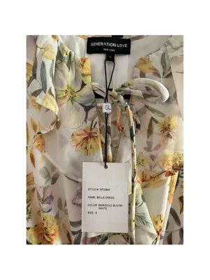 Generation Love Bella Dress in Marigold Bloom White Size S thumbnail 5