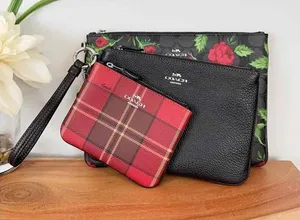 NWT‎ Coach Mix Print Pouch Trio bags thumbnail 1