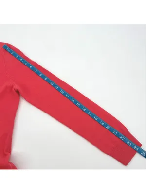 Talbots V-Neck 100% Pure Cashmere Sweater Size M Coral Pink thumbnail 8