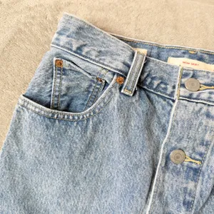 Levis Mom Skirt Light Acid Wash Blue Denim Button Fly Size 24 Jean Retro BOHO‎ thumbnail 8