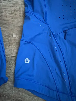Lululemon Flash Forward Half Zip Cerulean Blue Sz 2 thumbnail 9