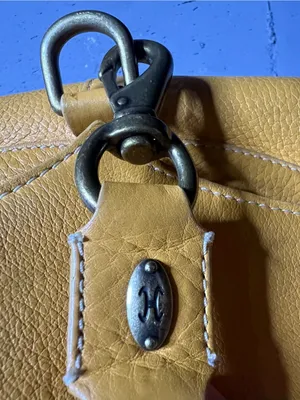 Cole Haan Beige Yellow Pebble Leather Purse Bag thumbnail 5