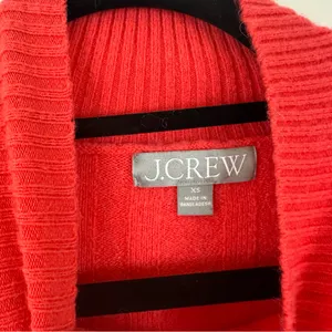 J. Crew | Coral Ribbed Turtleneck Sweater Merino Wool Blend Size XS thumbnail 4