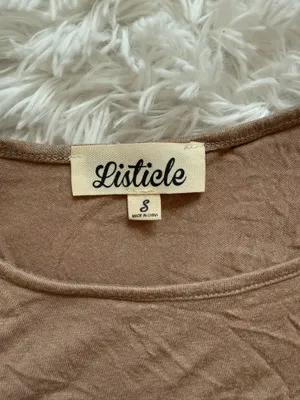 Brown blouse with cut out detailing on sleeves thumbnail 3