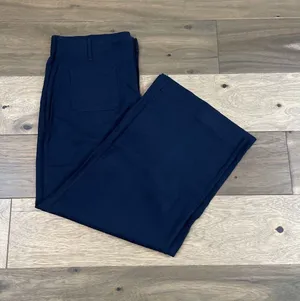 Haver + Blair Pants Size L Navy Wide Leg Tailored Flat Front Pocket Trousers thumbnail 1