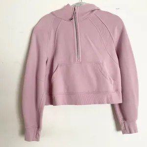 Lululemon Scuba Oversized Half-Zip Hoodie Pink Peony XS/S thumbnail 2