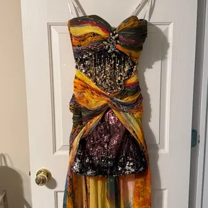 Tony Bowls‎ Colorful Strapless Formal dress size 4. C28 thumbnail 6