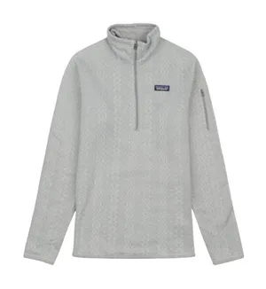 PATAGONIA Quarter-Zip Better Sweater Women L Gray Diamond Texture Outdoor Travel thumbnail 1