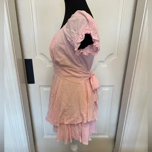 Altar’d State Haisley Double Layered Pink Ruffled Romper NWOT thumbnail 5