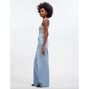 Madewell Superwide Leg Jeans Cather Wash Button Front Blue High Rise US 26 NWT thumbnail 5