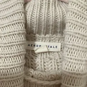 Aeropostale Cottagecore Chunky Knit Cream Oversized Turtleneck Sweater Small thumbnail 2