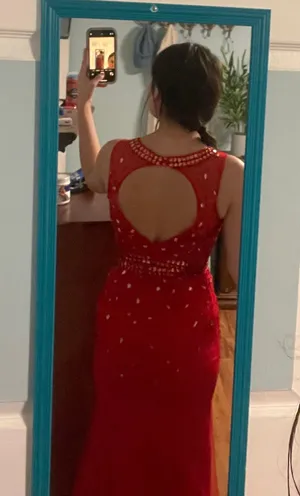 Milano Formals Red Prom Dress thumbnail 4