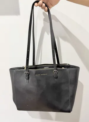 Marc Jacobs Commuter Leather Shoulder Tote Bag Black‎ Gold-Tone Logo Pockets F thumbnail 1