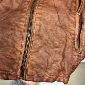 Bagatelle Womens Faux Leather Moto Biker Jacket Brown XL Banded Collar Full Zip thumbnail 8