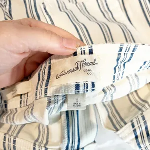 Universal Threads High Rise Striped Patch Pocket Sailor Shorts White Blue 2 thumbnail 3