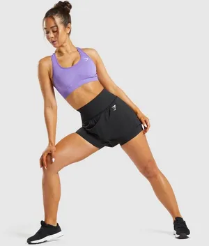 Gymshark We Do Gym Viral Seamless 2.0 2 in 1 Stretchy Layered Running Shorts thumbnail 1