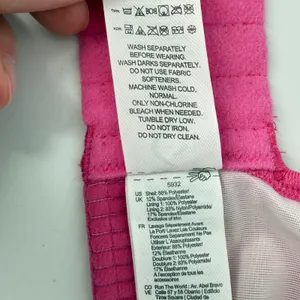 Moving Comfort Fiona Wireless Sports Bra Pink 34C Hook Loop 350003 thumbnail 7