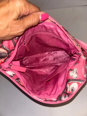 Vera Bradley Lighten Up Slim Crossbody Bag In Retired Blush Pink Floral Design thumbnail 8