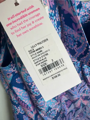 Lilly Pulitzer Becker One Shoulder Top, Barton Blue- Star Gazing NWT 2 thumbnail 8