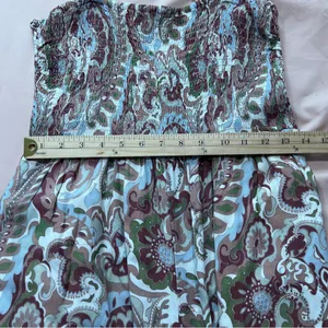 Aritzia Wilfred Chianti Jumpsuit Smocked Wide Leg Multicolor Paisley Print Crepe thumbnail 16