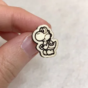 Nintendo Yoshi Super Mario Wooden Stud Earrings thumbnail 3