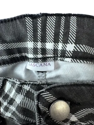 Black & White Plaid Straight Leg Pants - Women's thumbnail 8
