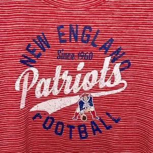NFL Team‎ Apparel Womens New England Patriots Space Dye T-Shirt Red Size Large thumbnail 2