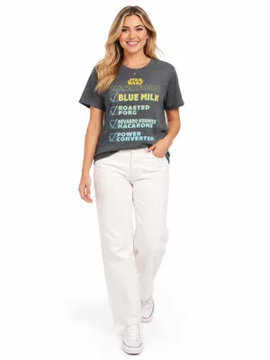 Disney Store Star Wars Marathon Graphic T Shirt Women’s Small Gray Double Sided thumbnail 6