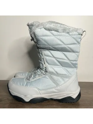 Nortiv 8 Mid Calf Wateproof Silver Blue Women’s Lace Up Winter Boot Size 9.5 thumbnail 4