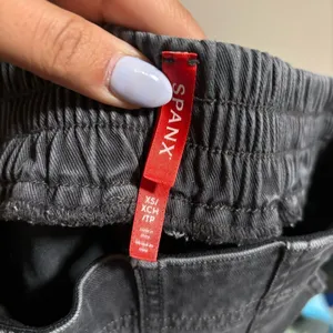 Spanx Stretch Twill Cargo Pull On Ankle Zip Jogger Gray- Size XS thumbnail 6