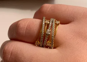 💥$2💥 Crystal Ring Gold thumbnail 4